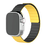 Moxedo Dual-Color Magnetic Watch Band Compatible with Apple Watch Series Ultra 2/9/8 Ultra /8/7/6/5/4/3/SE 44/45/49mm - Black/Yellow