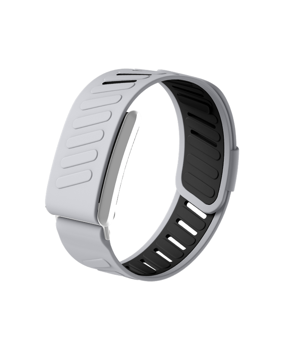 Moxedo Flow-Fit Silicone Strap Compatible with WHOOP 4.0  Adjustable Replacement Band for Men & Women Lightweight, Sweatproof, Skin-Friendly, Secure Fit, Waterproof Sports Loop -Gray/Black