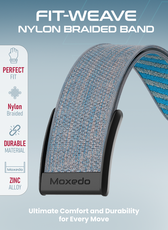 Moxedo Fit-Weave Nylon Braided Band - Diamond Blue