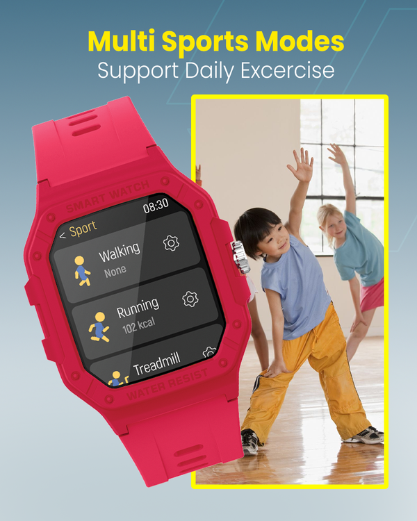 Moxedo Junior Smartwatch  The Ultimate Smartwatch for Kids Aged 4-12 - Red