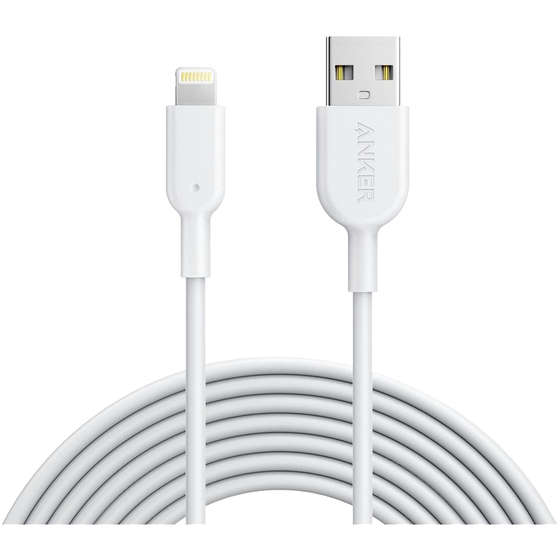 Anker Powerline II Charging & Data Cable, USB Type A to Lightning for Apple Devices - White