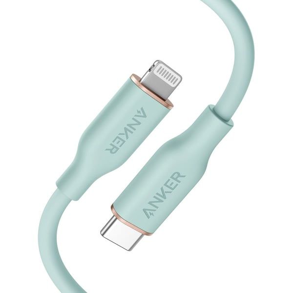 Anker PowerLine III Flow, USB C to Lightning Cable Connector (3ft/0.9m) - Green