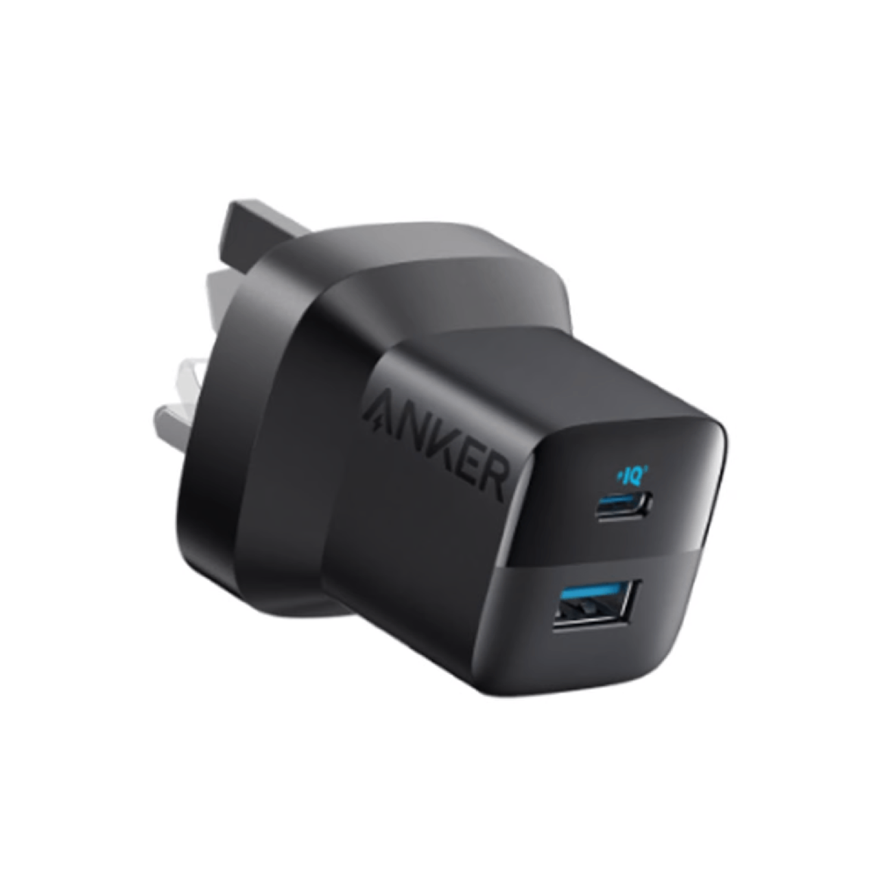 Anker 323 Wall Charger (33W) with USB-C Port and USB-A Port - Black