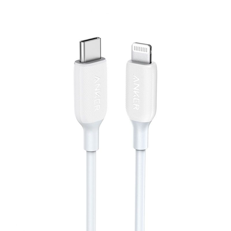 Anker Powerline III USB-C Cable with Lightning Connector (3ft /0.9m) - White