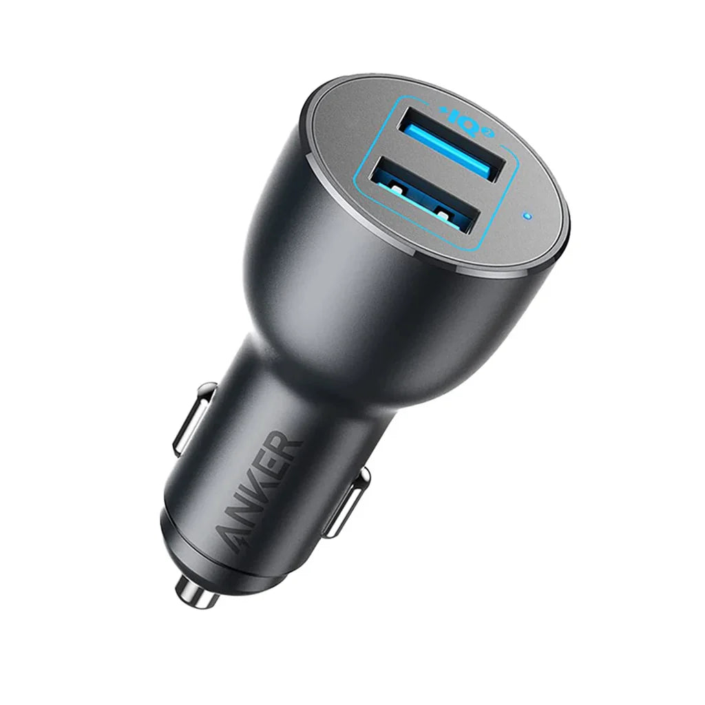Anker PowerDrive III 2-Port 36W Alloy Car Charger - Black