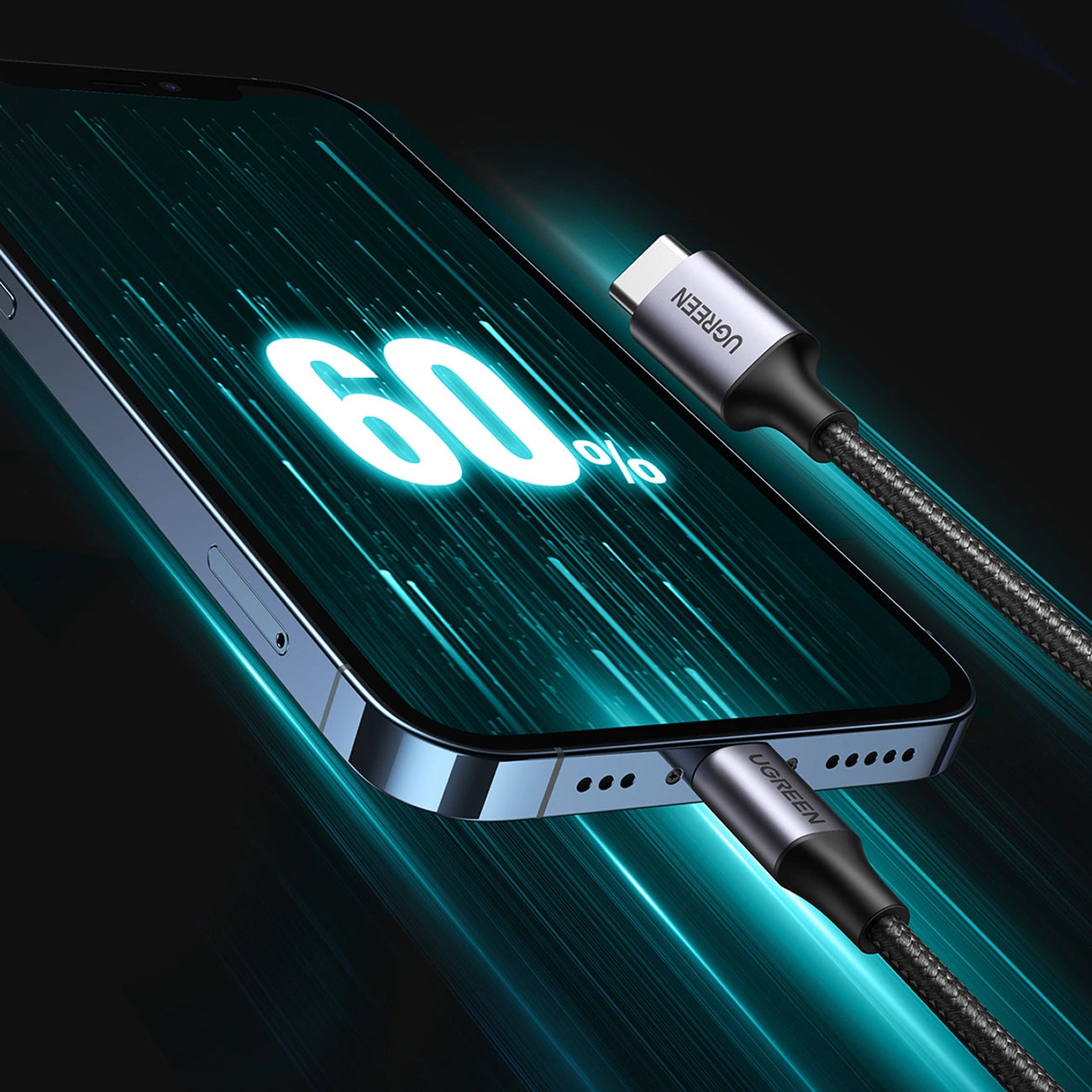 UGREEN USB-C to Lightning 60W PD Fast Charging Cable