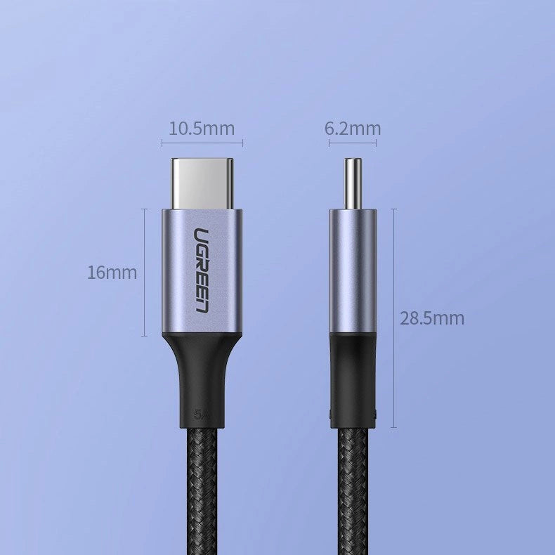 UGREEN USB-C to USB-C PD Fast Charging Cable (2m, Braided) - Black