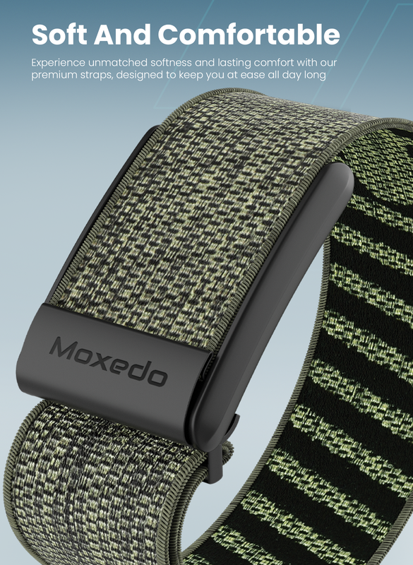 Moxedo Fit-Weave Nylon Braided Band - Cray Green