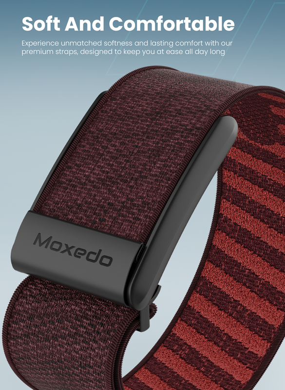 Moxedo Fit-Weave Nylon Braided Band - Pomegranate Red