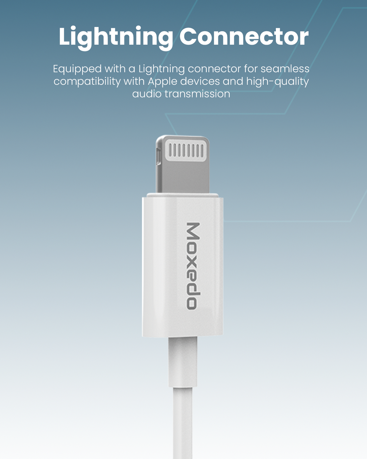Moxedo Mono Stereo Earphone Lightning Connector Earphone In-Line Remote, Built-in Microphone Compatible for iPhone 14/13/12/11 Pro Max/X/XS Max/XR (White)