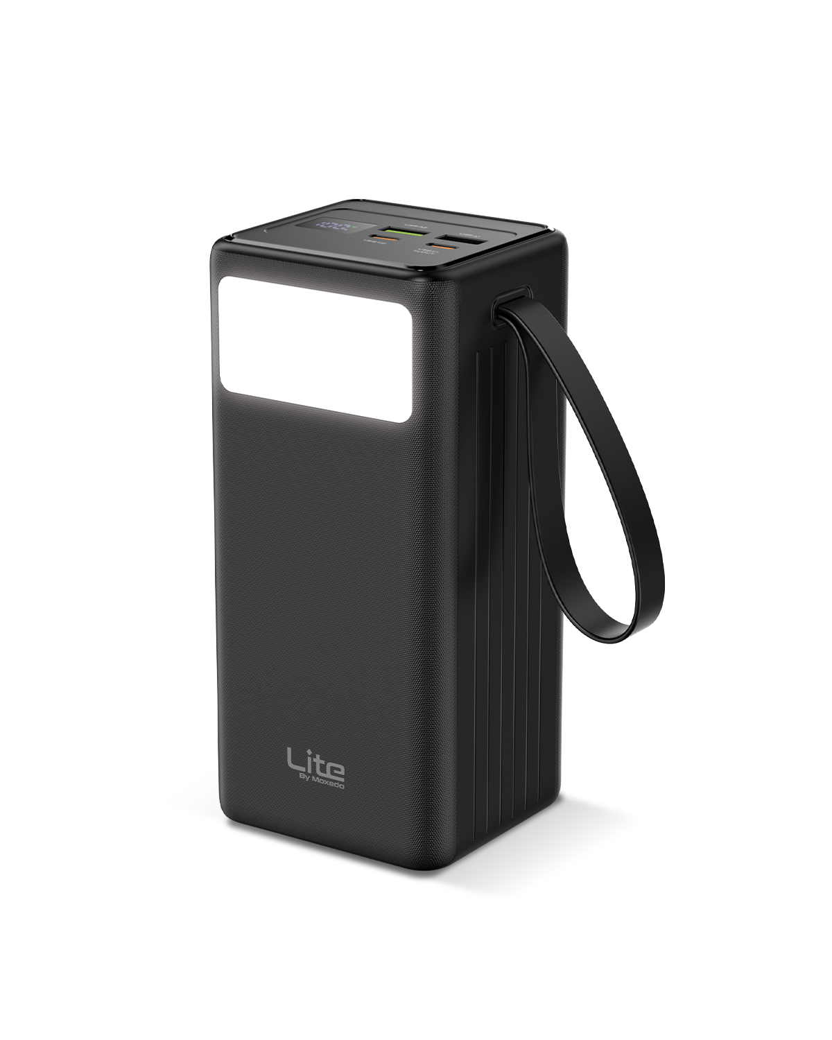 Moxedo Lite Multi-Port 50,000 mAh PD 20W Mini Power Station Fast Charging 2 USB-C / 2 USB-A Ports Portable with Built-in LED Flash Light and Lanyard