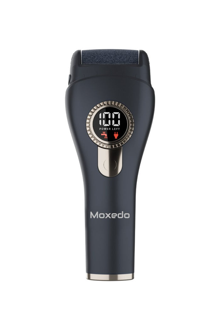 MOXEDO Electric Callus Remover, Rechargeable Pedicure Device with 3 Speed Settings, LED Light, 120 Minutes Working Time, Digital Display, Professional Foot File for Dry, Calloused Feet