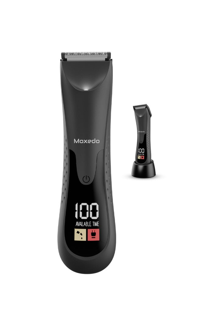 Moxedo Sharpix Rechargeable Hair Trimmer Body Hair Clippers Removable Blade 90 Mins Working Time IPX5 Waterproof with Built -in LED Torch Light and Charging Stand