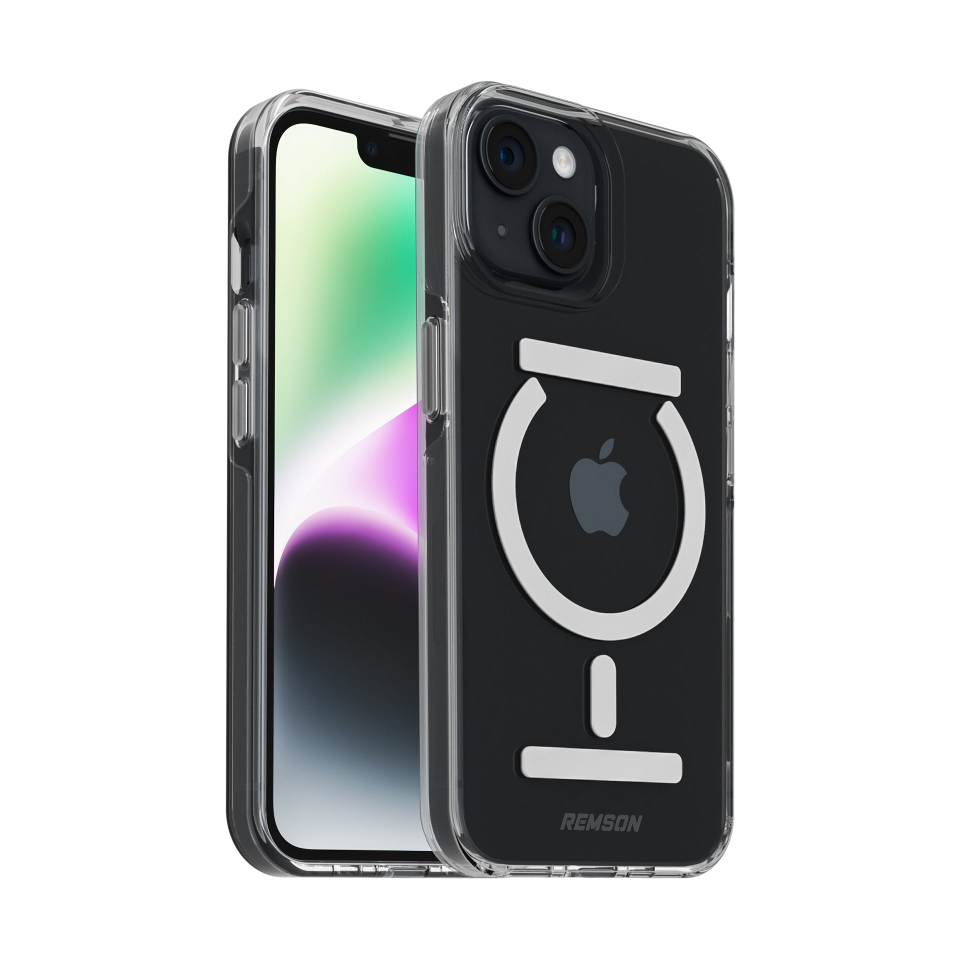 Remson Mag-X Magnetic Hybrid Protective Clear Case Military Grade Protection Compatible For iPhone 14 Plus - Clear