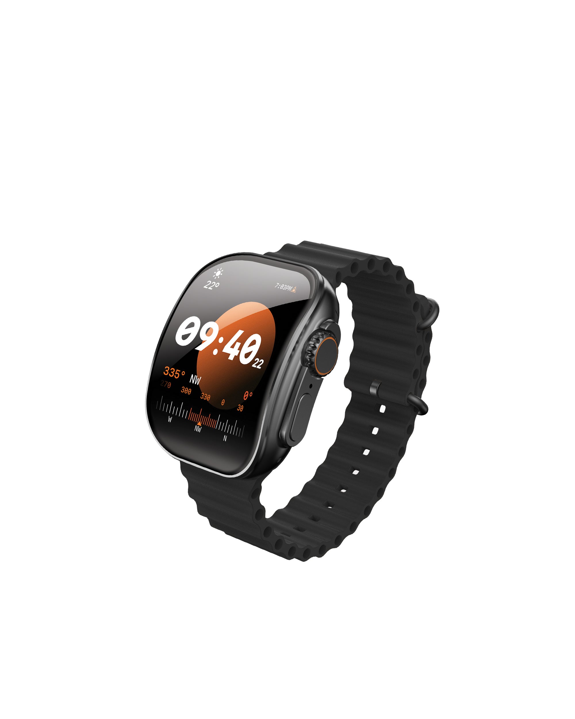 Moxedo Curve Smartwatch Chat GPT AI Assistant Compatible with Android & iOS with 2.01"Super AMOLED Display, Bluetooth Calling, Wireless Charging, IP68 Waterproof, Health & Fitness Tracker – Black