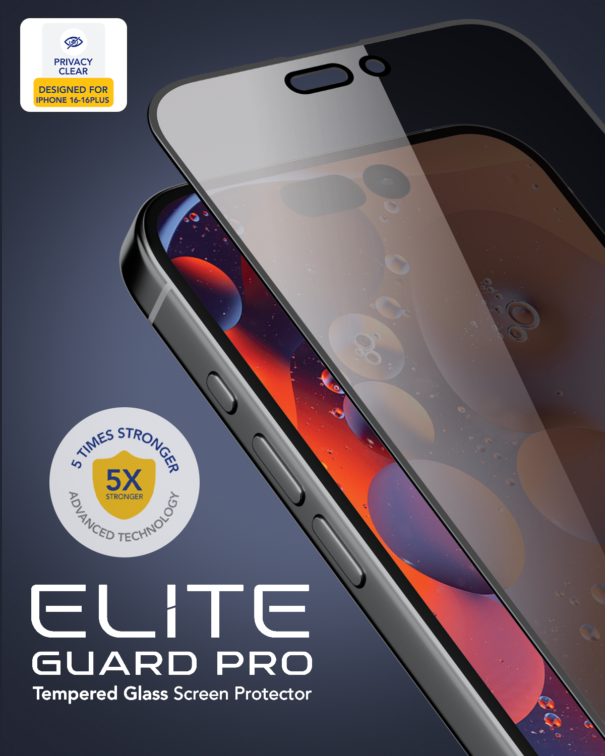 Remson Elite Guard Pro Tempered Glass Screen Protector Privacy HD 9H Hardness Full Coverage with Installation Tool Kit compatible for iPhone 16 6.1 inch