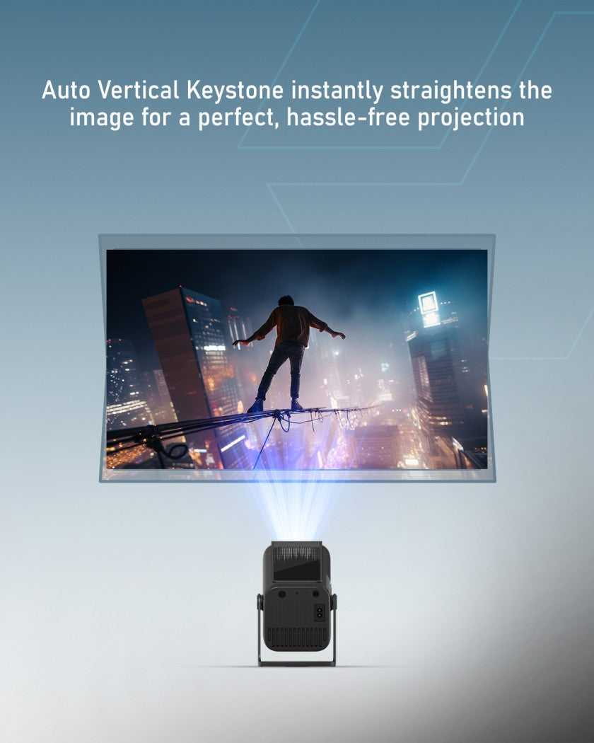 Moxedo Astra Smart Android Projector with Wifi6 and Bluetooth 5.0 and Android 13, 300 Ansi Lumens Auto Vertical Keystone Support 4K 1080P Portable Projector for Home & Outdoor Movie Theatre