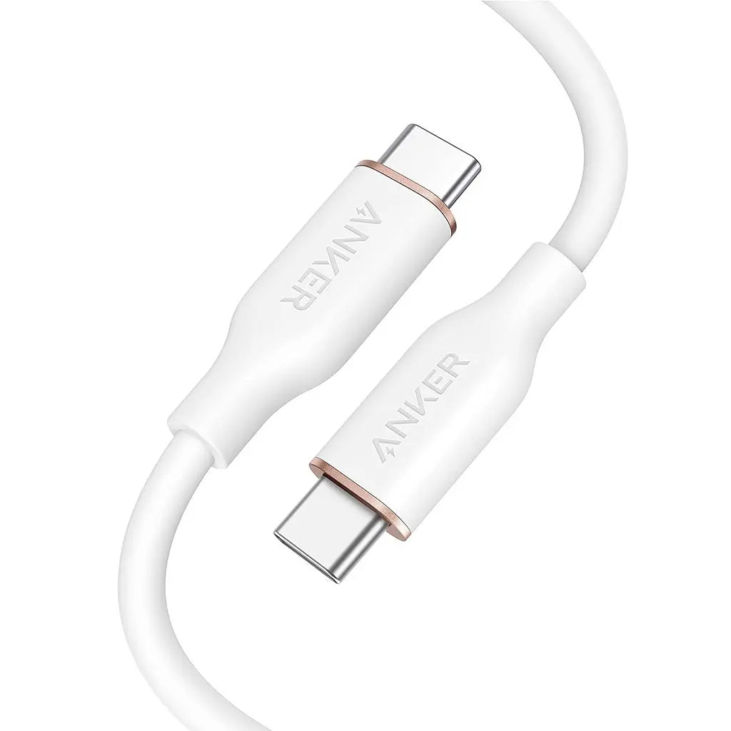 Anker 643 PowerLine III Flow USB-C to USB-C Cable 100W ( 3ft /0.9m ) - White