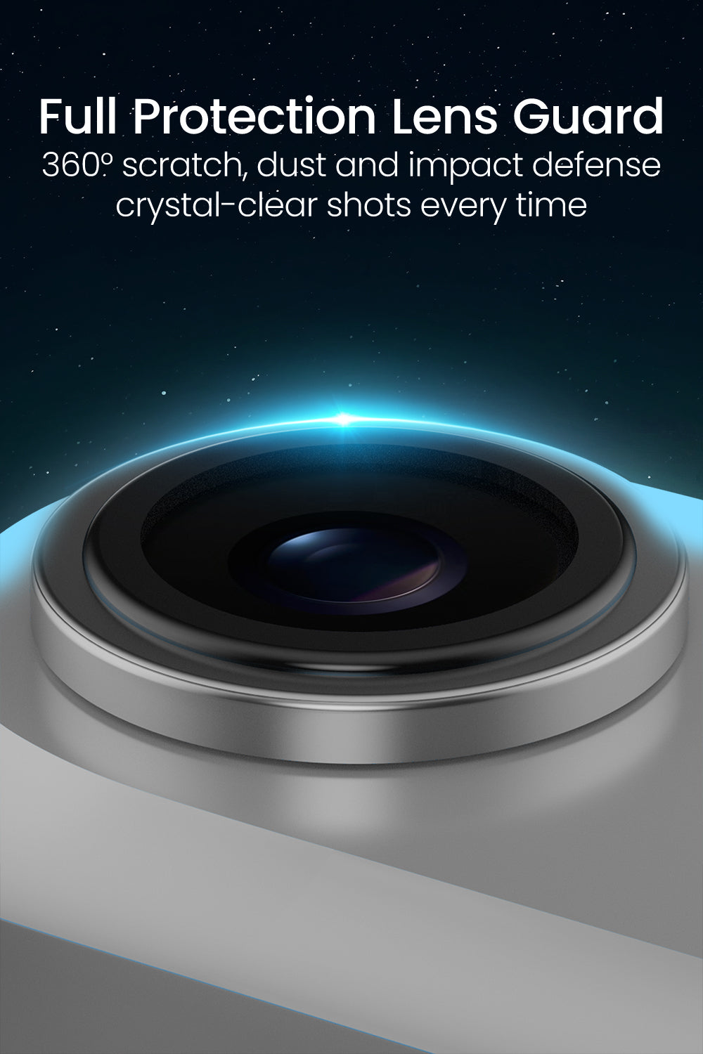 Moxedo Camera Lens Protector for iPhone 17 Air 6.5” 2025 9H Tempered Glass Aluminum Alloy Individual Ring Camera Lens Cover Protector with Easy Installation Tool – Silver