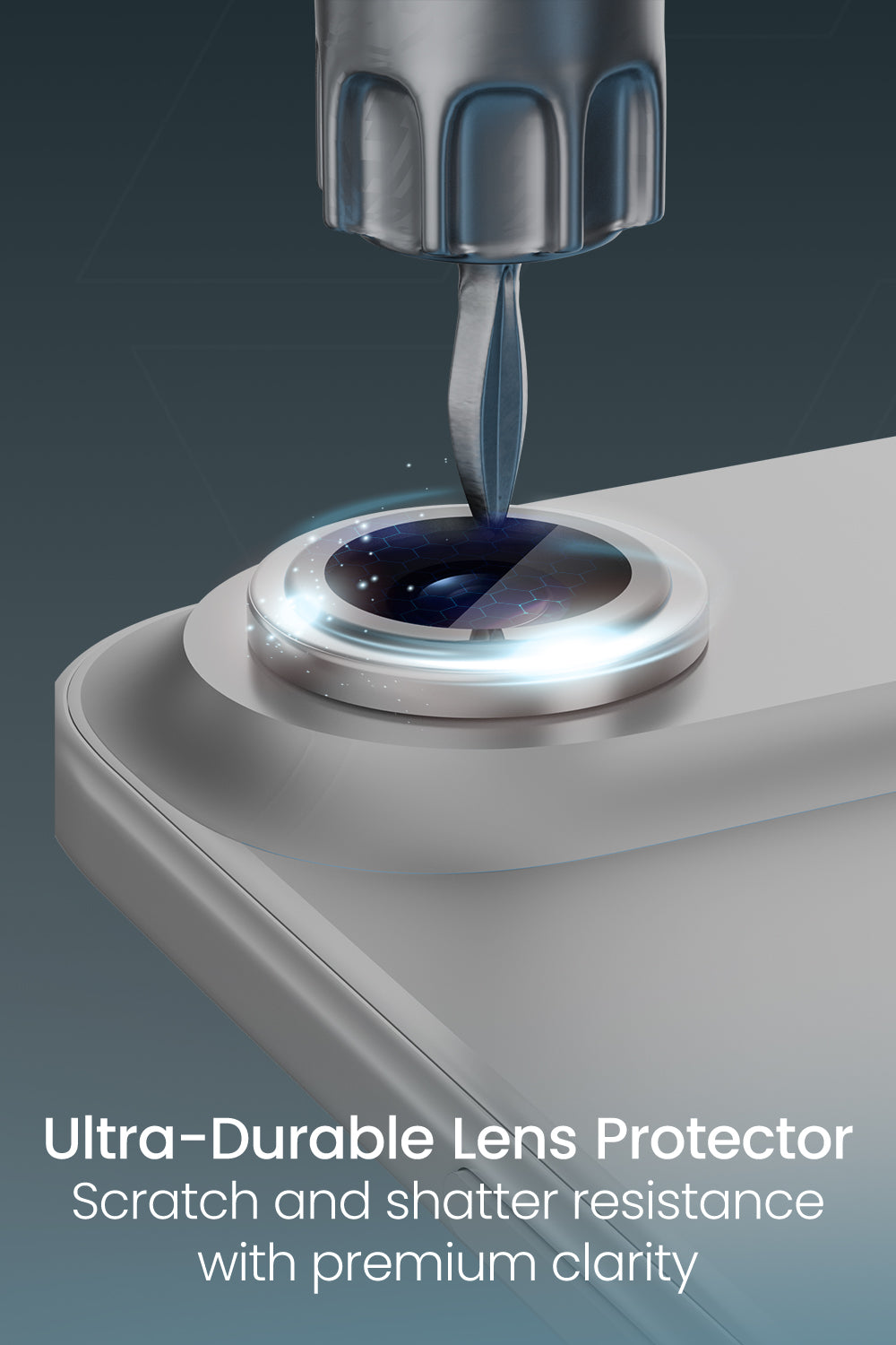 Moxedo Camera Lens Protector for iPhone 17 Air 6.5” 2025 9H Tempered Glass Aluminum Alloy Individual Ring Camera Lens Cover Protector with Easy Installation Tool – Silver