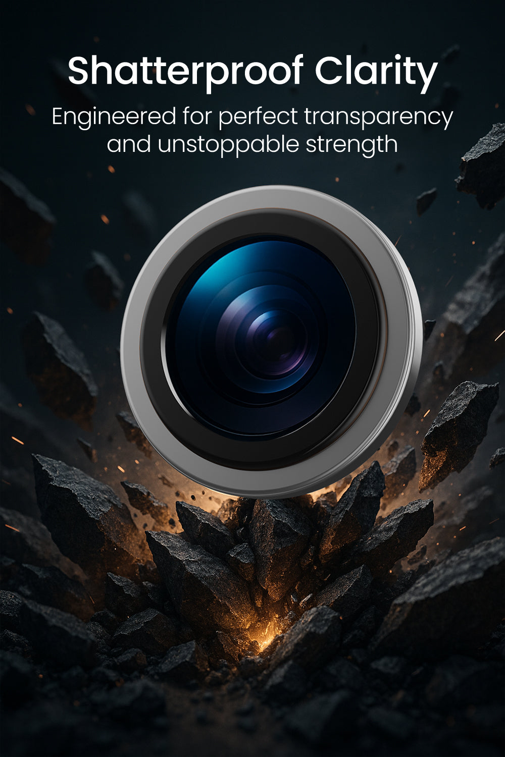 Moxedo Camera Lens Protector for iPhone 17 Pro 6.3”/ iPhone 17 Pro Max 6.9” 9H Tempered Glass Aluminum Alloy Individual Ring Camera Lens Cover Protector with Easy Installation Tool– Silver