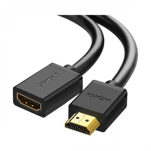 UGREEN كابل HDMI ذكر إلى HDMI أنثى HD107 Full HD 3D بطول 0.5 متر - أسود