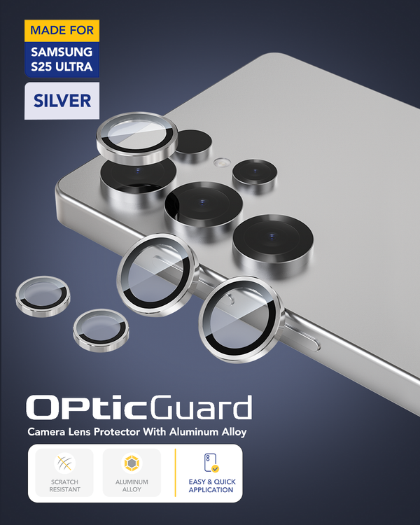 Remson Optic Guard Camera Lens Protector for Samsung Galaxy S25 Ultra - Silver