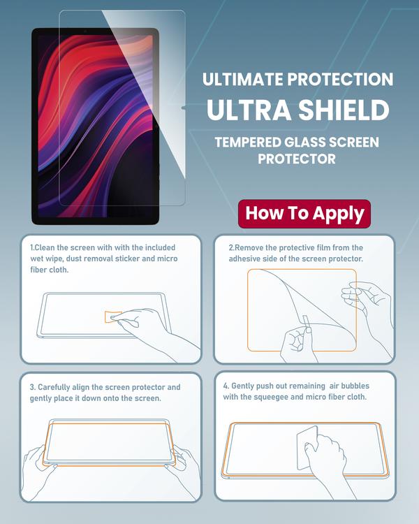 Moxedo Ultra Shield Tempered Glass Screen Protector - HD Clear 9H Hardness for  Samsung  Tab S9 FE